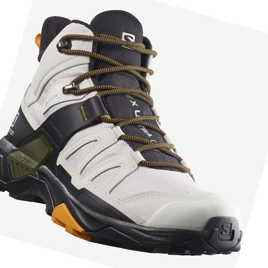 Salomon X ULTRA 4 MID GORE-TEX Erkek Yürüyüş Ayakkabısı Beyaz Siyah | TR 3543YXF